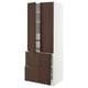 SEKTION / MAXIMERA Gabinete alto+2 puertas/2 frnt/4cjn, blanco/Sinarp marrón, 30x24x80 "