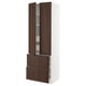 SEKTION / MAXIMERA Gabinete alto+2 puertas/2 frnt/4cjn, blanco/Sinarp marrón, 30x24x90 "