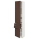 SEKTION / MAXIMERA Gabinete alto+2 puertas/2 frnt/4cjn, blanco/Sinarp marrón, 18x15x80 "