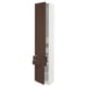 SEKTION / MAXIMERA Gabinete alto+2 puertas/2 frnt/4cjn, blanco/Sinarp marrón, 18x15x90 "