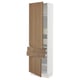 SEKTION / MAXIMERA Gabinete alto+2 puertas/2 frnt/4cjn, blanco/Tistorp efecto nogal marrón, 24x15x80 "