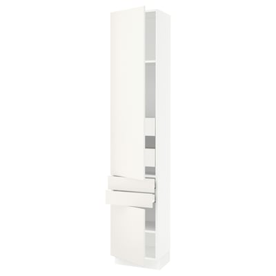 SEKTION / MAXIMERA Gabinete alto+2 puertas/2 frnt/4cjn, blanco/Veddinge blanco, 18x15x90 "