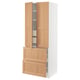 SEKTION / MAXIMERA Gabinete alto+2 puertas/2 frnt/4cjn, blanco/Vedhamn roble, 30x24x80 "