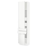 SEKTION / MAXIMERA Gabinete alto+2 puertas/2 frnt/4cjn, blanco/Voxtorp blanco mate, 18x15x80 "