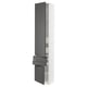 SEKTION / MAXIMERA Gabinete alto+2 puertas/2 frnt/4cjn, blanco/Voxtorp gris oscuro, 18x15x90 "