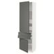 SEKTION / MAXIMERA Gabinete alto+2 puertas/2 frnt/4cjn, blanco/Voxtorp gris oscuro, 24x15x80 "
