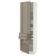 SEKTION / MAXIMERA Gabinete alto+2 puertas/2 frnt/4cjn, blanco/Voxtorp marrón grisáceo oscuro alto brillo, 24x15x80 "