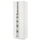 SEKTION / MAXIMERA Gabinete alto+4 puertas vidrio/5 cj, blanco/Axstad blanco mate, 30x24x90 "