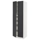 SEKTION / MAXIMERA Gabinete alto+4 puertas vidrio/5 cj, blanco Axstad/mate azul, 30x24x90 "