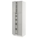 SEKTION / MAXIMERA Gabinete alto+4 puertas vidrio/5 cj, blanco/Lerhyttan gris claro, 30x24x90 "