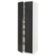 SEKTION / MAXIMERA Gabinete alto+4 puertas vidrio/5 cj, blanco/Nickebo antracita mate, 30x24x90 "