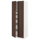 SEKTION / MAXIMERA Gabinete alto+4 puertas vidrio/5 cj, blanco/Sinarp marrón, 30x24x80 "