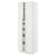 SEKTION / MAXIMERA Gabinete alto+4 puertas vidrio/5 cj, blanco/Voxtorp blanco mate, 30x24x90 "