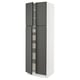 SEKTION / MAXIMERA Gabinete alto+4 puertas vidrio/5 cj, blanco/Voxtorp gris oscuro, 30x24x90 "