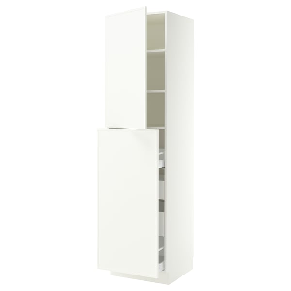 SEKTION / MAXIMERA Gabinete alto+4cjn/1pt/2stnt xtrbl, blanco/Aspudden blanco mate, 24x24x90 "
