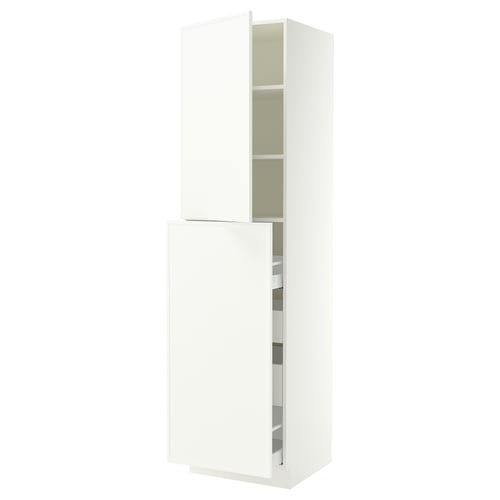SEKTION / MAXIMERA Gabinete alto+4cjn/1pt/2stnt xtrbl, blanco/Aspudden blanco mate, 24x24x90 "