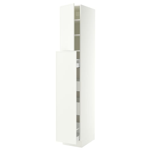 SEKTION / MAXIMERA Gabinete alto+4cjn/1pt/2stnt xtrbl, blanco/Aspudden blanco mate, 15x24x90 "