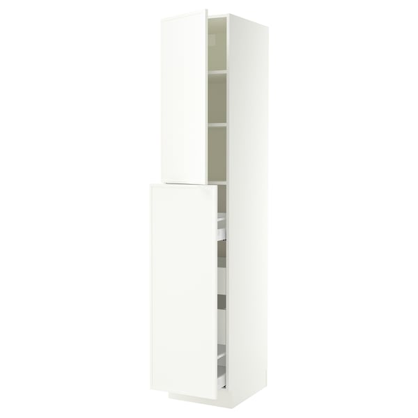 SEKTION / MAXIMERA Gabinete alto+4cjn/1pt/2stnt xtrbl, blanco/Aspudden blanco mate, 18x24x90 "