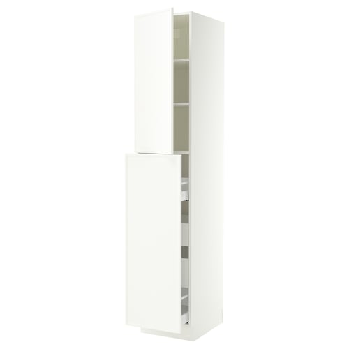 SEKTION / MAXIMERA Gabinete alto+4cjn/1pt/2stnt xtrbl, blanco/Aspudden blanco mate, 18x24x90 "
