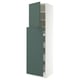 SEKTION / MAXIMERA Gabinete alto+4cjn/1pt/2stnt xtrbl, blanco/Aspudden gris verdoso oscuro, 24x24x90 "