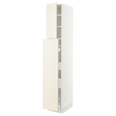 SEKTION / MAXIMERA Gabinete alto+4cjn/1pt/2stnt xtrbl, blanco/Bodbyn color hueso, 15x24x90 "