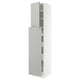 SEKTION / MAXIMERA Gabinete alto+4cjn/1pt/2stnt xtrbl, blanco/Havstorp gris claro, 18x24x90 "