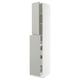 SEKTION / MAXIMERA Gabinete alto+4cjn/1pt/2stnt xtrbl, blanco/Havstorp gris claro, 15x24x90 "