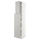 SEKTION / MAXIMERA Gabinete alto+4cjn/1pt/2stnt xtrbl, blanco/Lerhyttan gris claro, 18x24x90 "