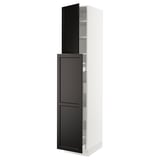 SEKTION / MAXIMERA Gabinete alto+4cjn/1pt/2stnt xtrbl, blanco/Lerhyttan teñido en negro, 18x24x90 "