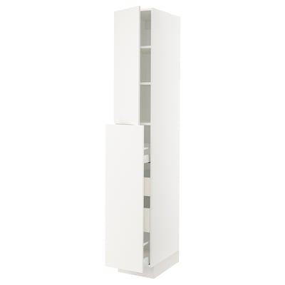 SEKTION / MAXIMERA Gabinete alto+4cjn/1pt/2stnt xtrbl, blanco/Veddinge blanco, 15x24x90 "