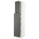 SEKTION / MAXIMERA Gabinete alto+4cjn/1pt/2stnt xtrbl, blanco/Voxtorp gris oscuro, 18x24x90 "