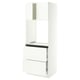 SEKTION / MAXIMERA Gabinete alto horno+2 cajones/2 pt, blanco/Aspudden blanco mate, 30x24x80 "