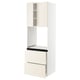 SEKTION / MAXIMERA Gabinete alto horno+2 cajones/2 pt, blanco/Bodbyn color hueso, 30x24x90 "