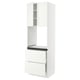SEKTION / MAXIMERA Gabinete alto horno+2 cajones/2 pt, blanco/Vallstena blanco, 30x24x90 "