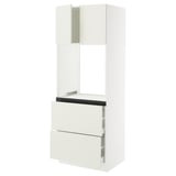 SEKTION / MAXIMERA Gabinete alto horno+2 cajones/2 pt, blanco/Veddinge blanco, 30x24x80 "