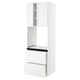 SEKTION / MAXIMERA Gabinete alto horno+2 cajones/2 pt, blanco/Voxtorp blanco mate, 30x24x90 "