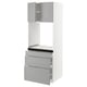 SEKTION / MAXIMERA Gabinete alto horno+3 cajones/2 pt, blanco/Bodbyn gris, 30x24x80 "