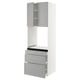 SEKTION / MAXIMERA Gabinete alto horno+3 cajones/2 pt, blanco/Bodbyn gris, 30x24x90 "