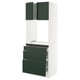 SEKTION / MAXIMERA Gabinete alto horno+3 cajones/2 pt, blanco/Havstorp verde oscuro, 30x24x80 "