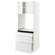 SEKTION / MAXIMERA Gabinete alto horno+3 cajones/2 pt, blanco/Ringhult blanco, 30x24x80 "