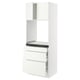 SEKTION / MAXIMERA Gabinete alto horno+3 cajones/2 pt, blanco/Vallstena blanco, 30x24x80 "