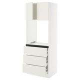 SEKTION / MAXIMERA Gabinete alto horno+3 cajones/2 pt, blanco/Veddinge blanco, 30x24x80 "