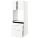 SEKTION / MAXIMERA Gabinete alto horno+3 cajones/2 pt, blanco/Voxtorp blanco mate, 30x24x80 "