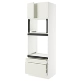 SEKTION / MAXIMERA Gabinete alto horno/micro+2cjn/2pt, blanco/Veddinge blanco, 30x24x90 "