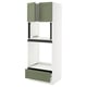 SEKTION / MAXIMERA Gabinete alto horno/micro+cjn/2prta, blanco/Axstad gris-verde, 30x24x80 "