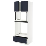 SEKTION / MAXIMERA Gabinete alto horno/micro+cjn/2prta, blanco Axstad/mate azul, 30x24x80 "