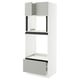 Opción: SEKTION / MAXIMERA Gabinete alto horno/micro+cjn/2prta, blanco/Havstorp gris claro, 30x24x80 "