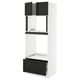 SEKTION / MAXIMERA Gabinete alto horno/micro+cjn/2prta, blanco/Lerhyttan teñido en negro, 30x24x80 "