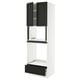SEKTION / MAXIMERA Gabinete alto horno/micro+cjn/2prta, blanco/Lerhyttan teñido en negro, 30x24x90 "