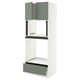 SEKTION / MAXIMERA Gabinete alto horno/micro+cjn/2prta, blanco/Nickebo verde grisáceo mate, 30x24x80 "
